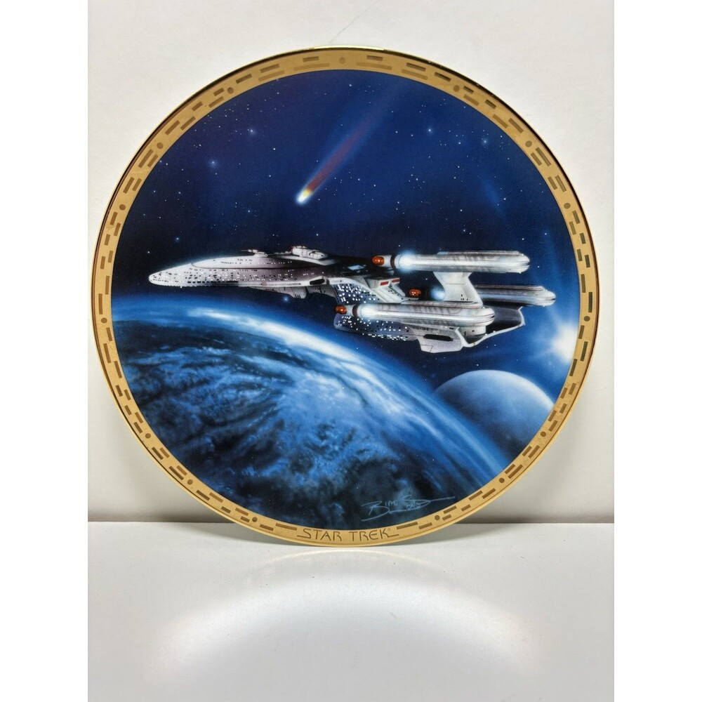 Hamilton Collection Star Trek The Voyagers Triple Nacelled USS Excelsior Plate